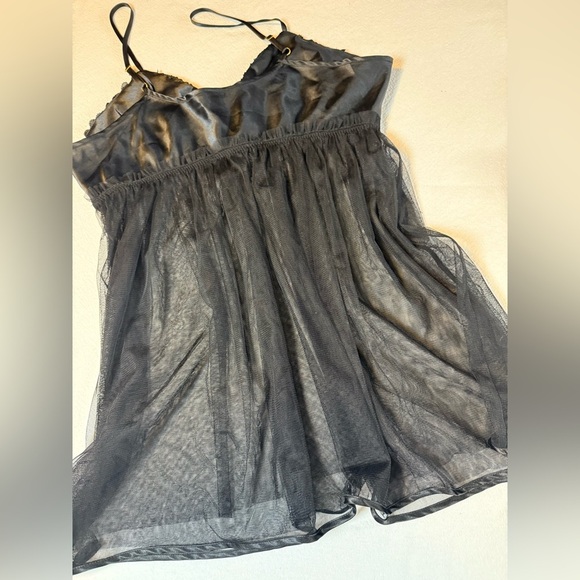 Flora by Flora Nikrooz Sheer Black Bellflower Camidoll - Picture 5 of 11